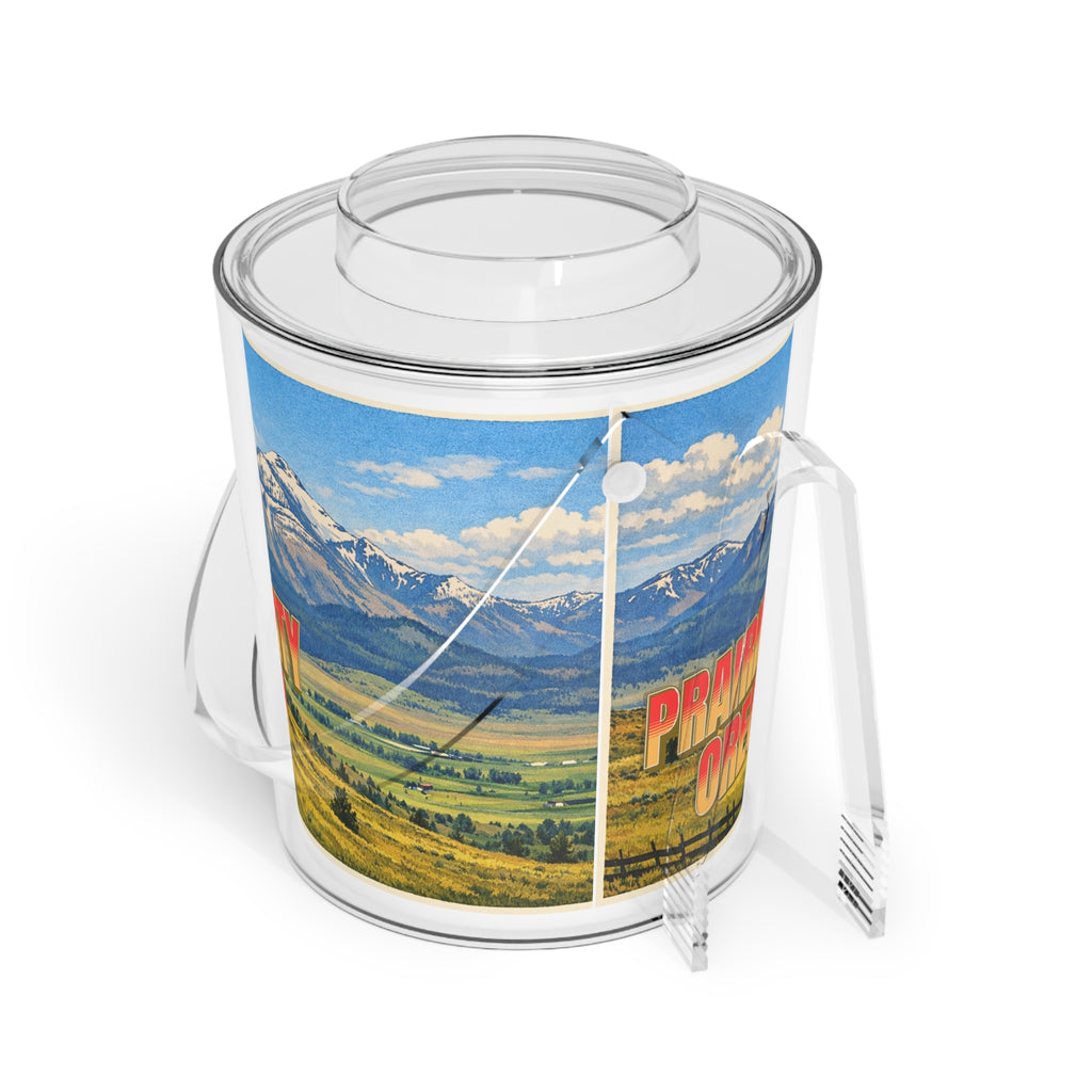 [Prairie City] Ice Bucket with Tongs