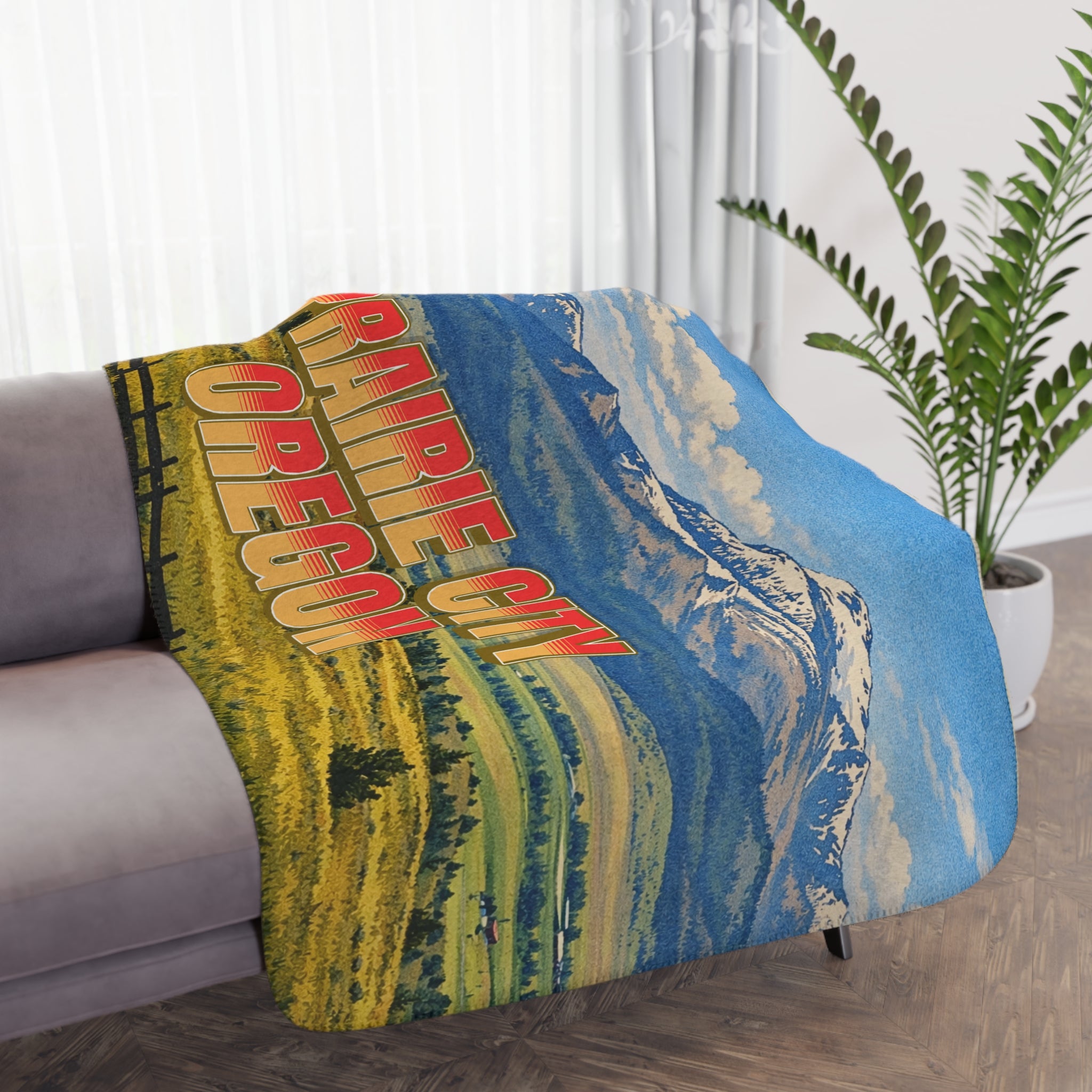 [Prairie City] Tan Sherpa Blanket
