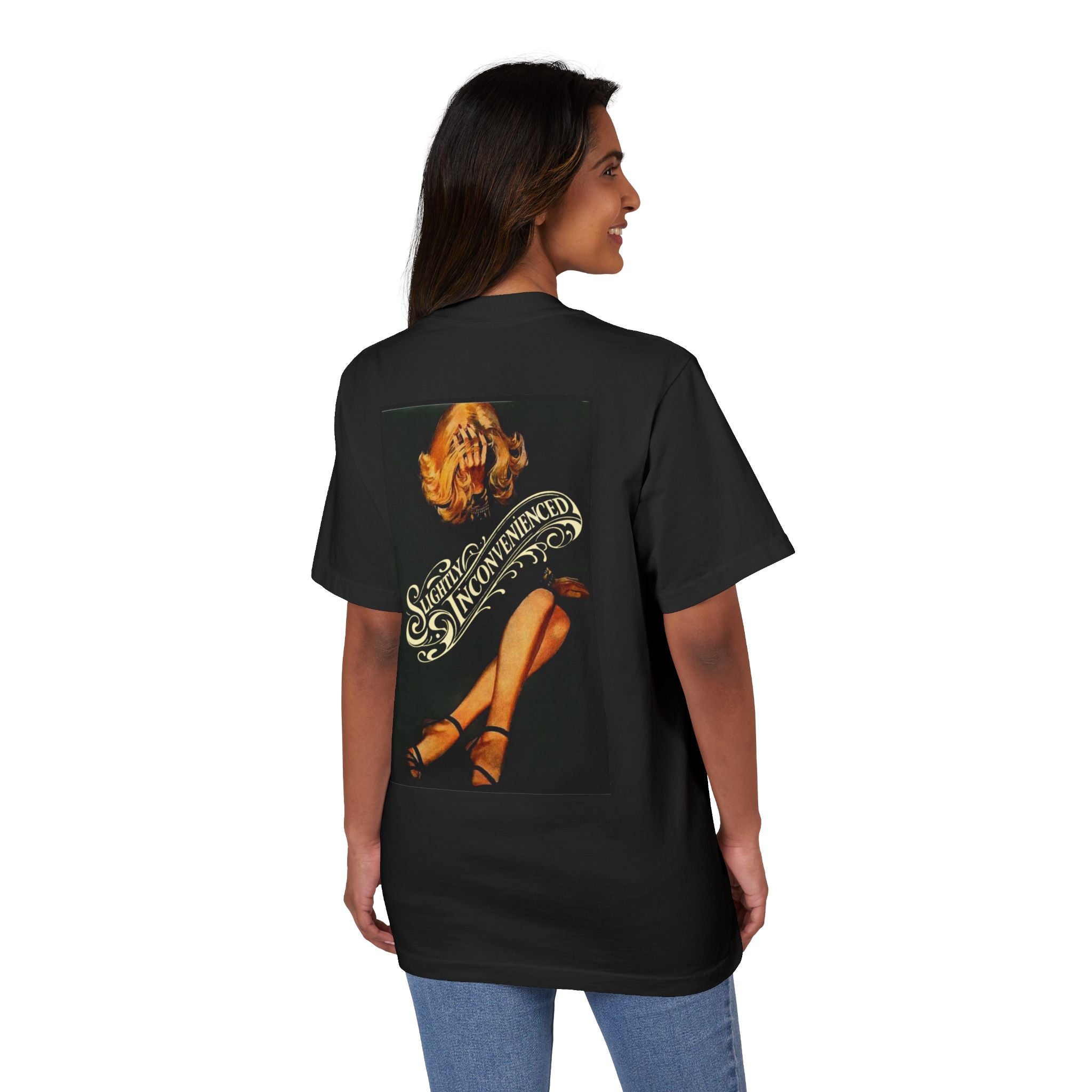 [Slightly Inconvenienced] Unisex Garment-Dyed Drop-Shoulder T-Shirt