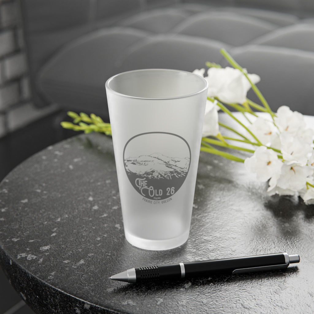 [The Old 26] Frosted Pint Glass, 16oz