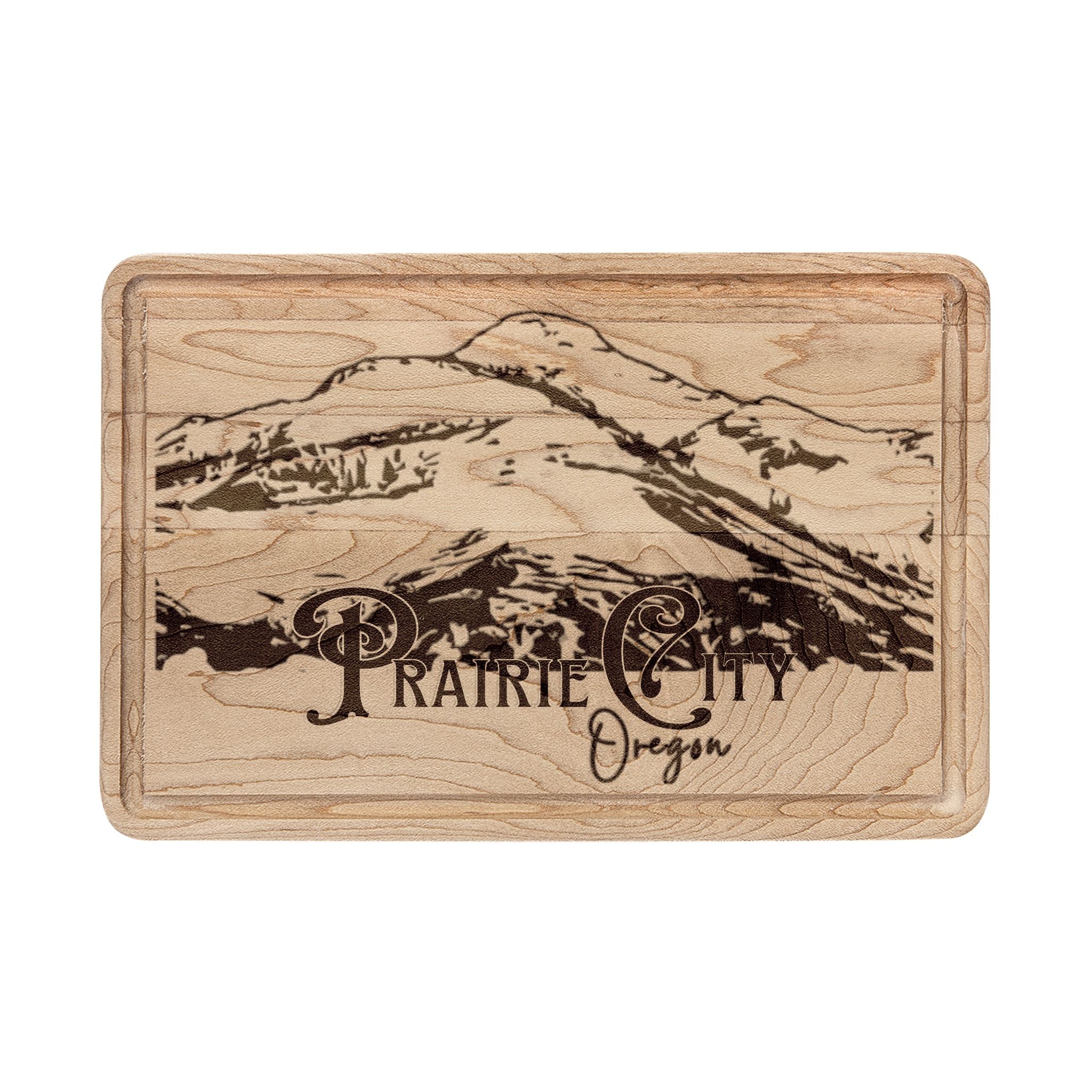 ]Prairie City]  Wooden Cutting Board (Engraving)