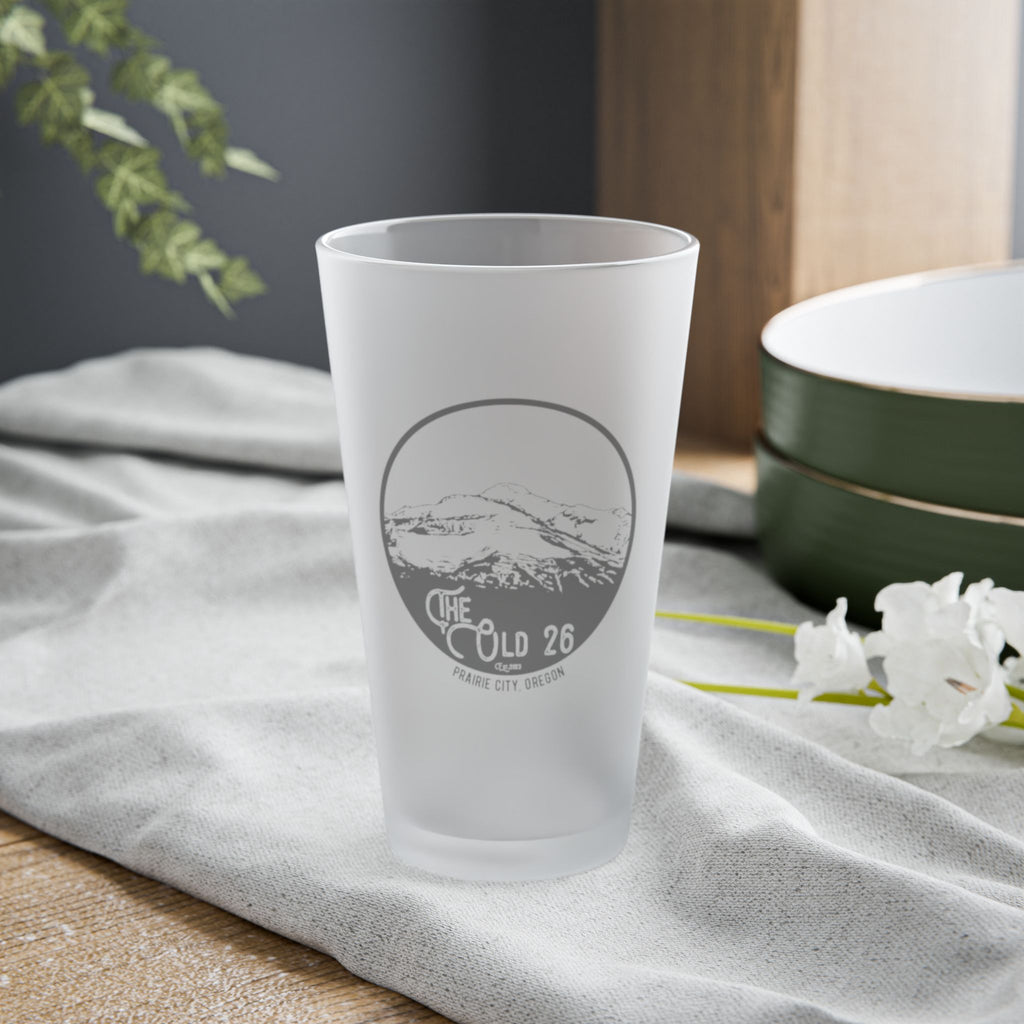 [The Old 26] Frosted Pint Glass, 16oz