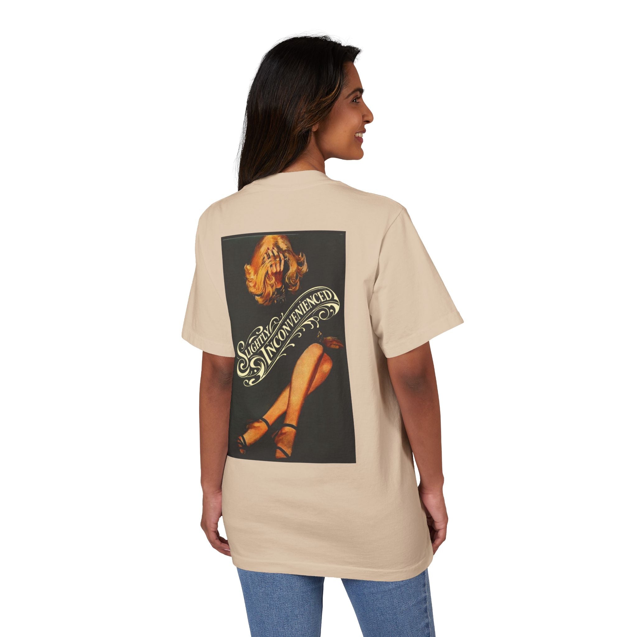 [Slightly Inconvenienced] Unisex Garment-Dyed Drop-Shoulder T-Shirt